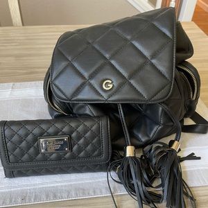 Guess backpack purse and matching wallet